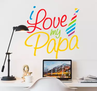 Wandtattoo Love my Papa - TenStickers