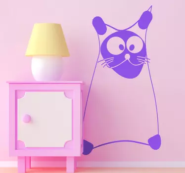 Wandtattoo lustige Katze - TenStickers