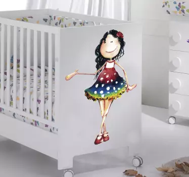 Wandtattoo Mädchen im Kleid - TenStickers