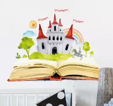Wandtattoo Märchenbuch mit Schloss - TenStickers