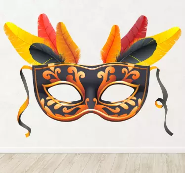 Karneval Maske Wandtattoo Schlafzimmer - TenStickers