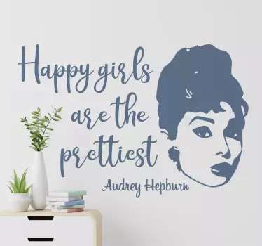 Wandtattoo Motivationsspruch Audrey Hepburn Zitat - TenStickers