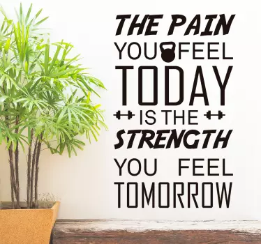 Wandtattoo Motivationsspruch Motivierende Fitness - TenStickers