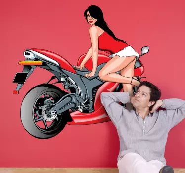 Wandtattoo Motorrad - TenStickers