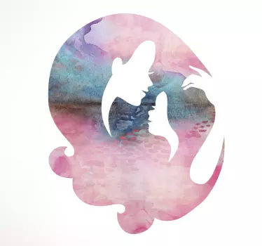 Wandtattoo Mutter Haarpracht bunt - TenStickers