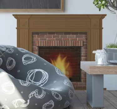 Wandtattoo Objekt Gemauerter kamin - TenStickers