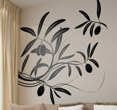 Wandtattoo Oliven Baum Ranke - TenStickers