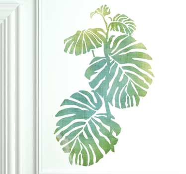Wandtattoo Palmenblätter Aquarell - TenStickers