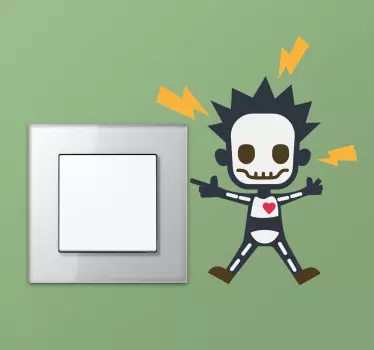 Wandtattoo Person Elektrischer mannschalter - TenStickers