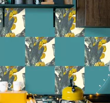 Wandtattoo Pflanzen bananenblatt-muster - TenStickers