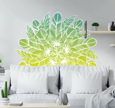 Wandtattoo pflanzen blätterkreismuster - TenStickers