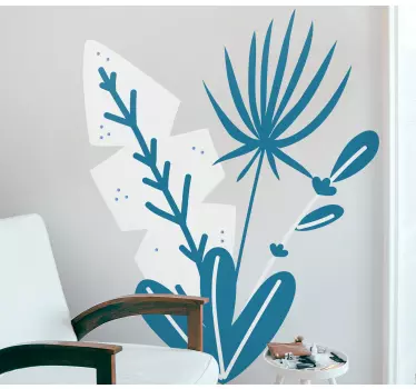 Wandtattoo pflanzen im stilisierten blattmuster - TenStickers