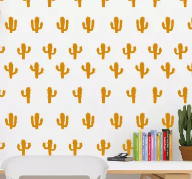 Wandtattoo pflanzen im stilisierten kaktusmuster - TenStickers