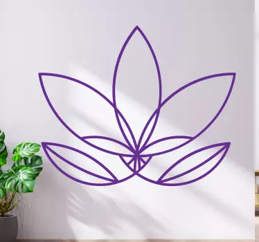 Wandtattoo pflanzen in stilisierten blattformen - TenStickers