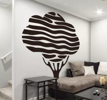 Wandtattoo pflanzen künstlerische baumform - TenStickers