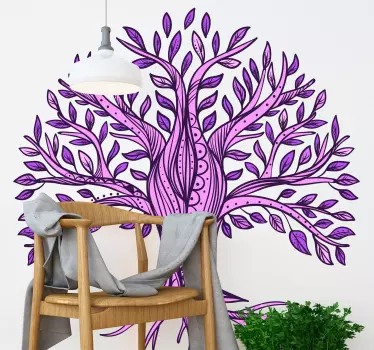 Wandtattoo pflanzen künstlerische baumgestaltung - TenStickers