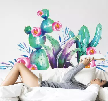 Wandtattoo pflanzen lebhaftes kaktusarrangement - TenStickers