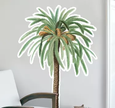 Wandtattoo pflanzen palmenbaum illustration - TenStickers