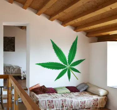 Wandtattoo Blumen Marihuana Blatt - TenStickers