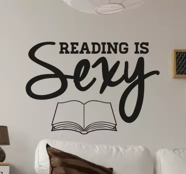Wandtattoo reading is sexy - TenStickers
