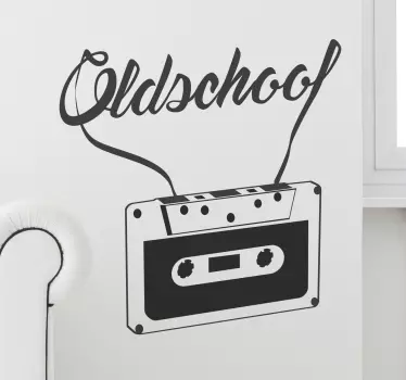 Wandtattoo Retro Kassette Oldschool - TenStickers