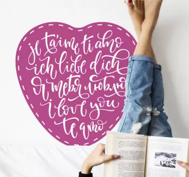 Wandtattoo rezept herzlichste liebesbotschaften - TenStickers