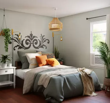 Wandtattoo Schlafzimmer dekorativer Blumenaufkleber  - TenStickers