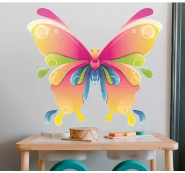 Wandtattoo schmetterling bunte schmetterlingskunst - TenStickers