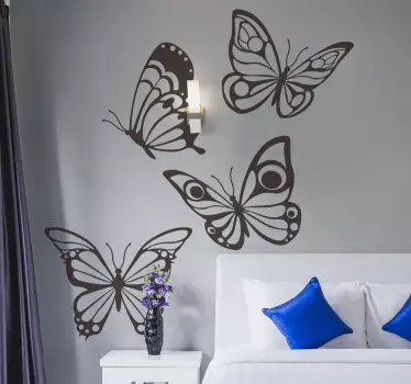 Wandtattoo schmetterling elegante schmetterlingskollektion - TenStickers