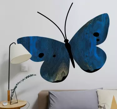 Wandtattoo schmetterling elegantes blaues design - TenStickers