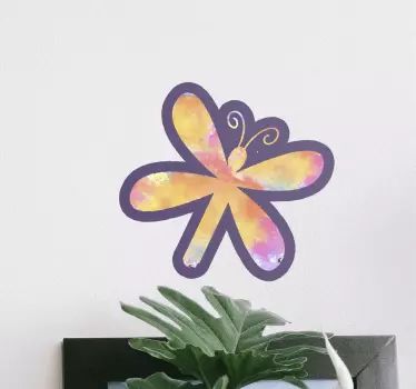 Wandtattoo schmetterling lebendige schmetterlingsform - TenStickers