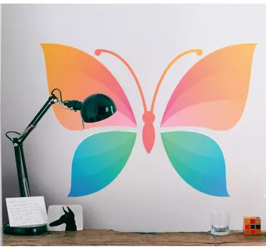Wandtattoo schmetterling lebhaftes schmetterlingskunstwerk - TenStickers