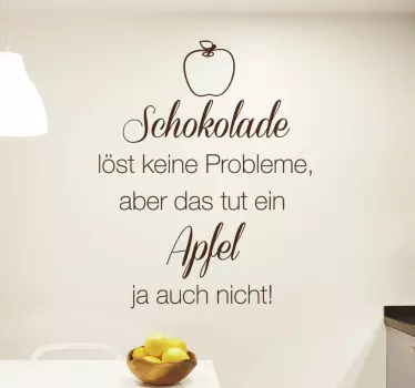 Wandtattoo Schokolade löst keine Probleme - TenStickers