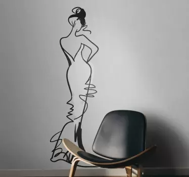 Wandtattoo sexy Frau Zeichnung - TenStickers