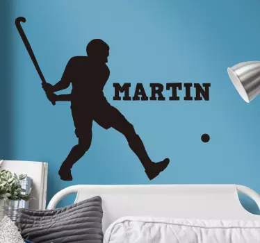 Hockeyspieler mit Namen Wandtattoo Jugendzimmer - TenStickers