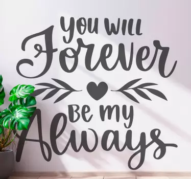 Wandtattoo sprichwort ewige liebe ausdruck - TenStickers