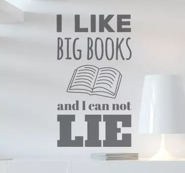 Wandtattoo Spruch Big Books - TenStickers