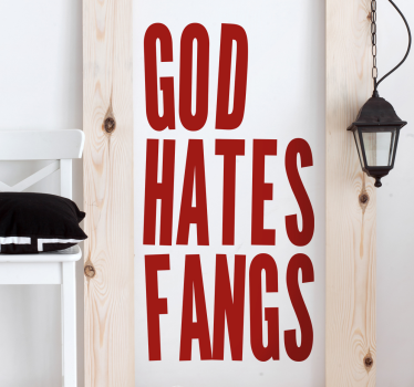 Wandspruch habe hasszähne - TenStickers