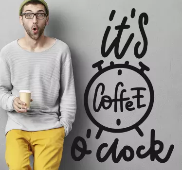 Wandspruch kaffeezeit-zitat - TenStickers
