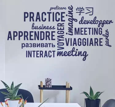 Wandspruch zitate zum lernen und meetings - TenStickers