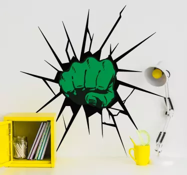 Marvel Aufkleber Hulk zerschlagen - TenStickers