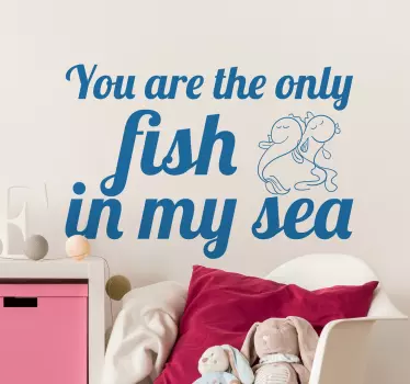 Wandtattoo Text Only Fish - TenStickers
