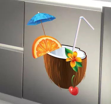 Wandtattoo tropische Kokusnuss - TenStickers