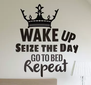 Wandtattoo Wake up Seize the Day - TenStickers