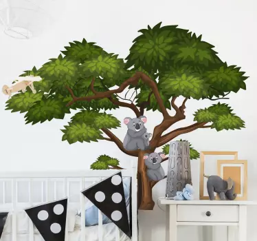 Wandtattoo Wald Koalas und bäume - TenStickers