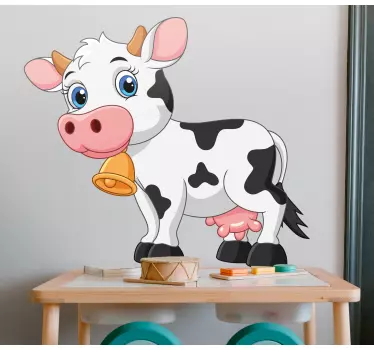 Wandtattoo Waldtier Glückliche cartoon-kuh - TenStickers