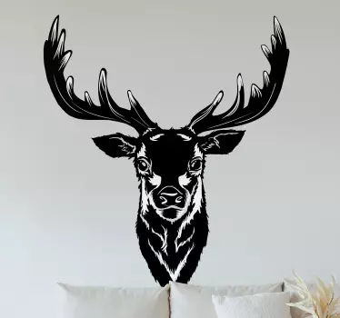 Wandtattoo Waldtier Hirschkopf - TenStickers