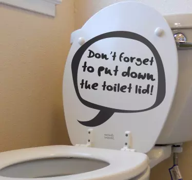 Wandtattoo WC Toilettendeckel - TenStickers