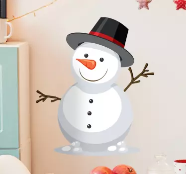Wandtattoo Weihnachten Schneemann mit ausgestreckten armen - TenStickers