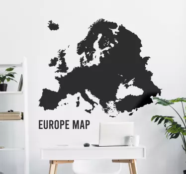 Wandtattoo Weltkarte Politische Europakarte - TenStickers